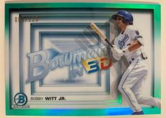 Bobby Witt Jr. [Aqua Refractor] Baseball Cards 2022 Bowman in 3D Prices