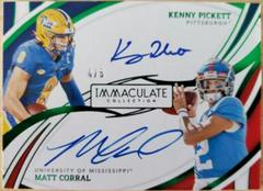 Kenny Pickett, Matt Corral [Emerald] #DA-KM Football Cards 2022 Panini Immaculate Collegiate Dual Autographs Prices