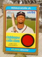 Ronald Acuna Jr. [Gold] #CCR-RA Baseball Cards 2023 Topps Heritage Clubhouse Collection Relics Prices