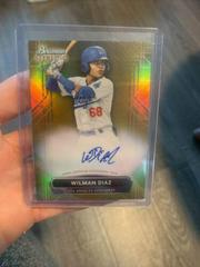 Wilman Diaz [Gold] Baseball Cards 2022 Bowman Sterling Prices