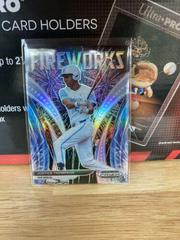 Justice Thompson [Silver Prizm] #F-JT Baseball Cards 2021 Panini Prizm Draft Picks Fireworks Prices