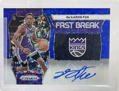 De’Aaron Fox [Blue] #34 Basketball Cards 2023 Panini Prizm Fast Break Autograph Prices