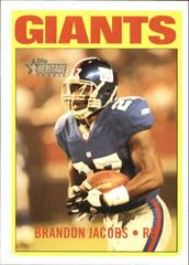 Brandon Jacobs #354 Football Cards 2005 Topps Heritage Prices