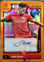 Luka Sucic [Orange] Soccer Cards 2021 Topps Merlin Chrome UEFA Autographs Prices