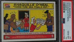 Shaquille O'Neal #7 Basketball Cards 2003 Bazooka Comics Prices