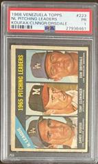 NL Pitching Leaders [Koufax, Cloninger, Drysdale] #223 Baseball Cards 1966 Venezuela Topps Prices