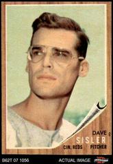Dave Sisler [Green Tint] #171 Baseball Cards 1962 Topps Prices
