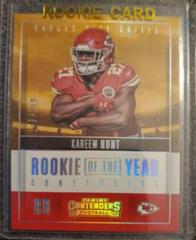 Kareem Hunt [Silver] #RY-14 Football Cards 2017 Panini Contenders Rookie of the Year Prices