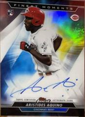 Aristides Aquino [Orange Refractor] Baseball Cards 2020 Topps Finest Moments Autographs Prices