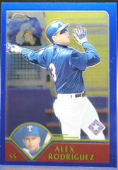Alex Rodriguez #1 Baseball Cards 2003 Topps Chrome Prices