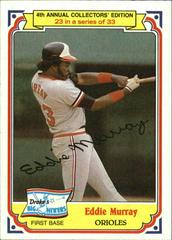 Eddie Murray #23 Baseball Cards 1984 Drake's Prices