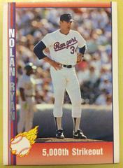 5,000th Strikeout Baseball Cards 1991 Pacific Nolan Ryan Prices