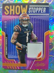Ja'Marr Chase [Gold] Football Cards 2022 Panini Absolute Show Stopper Materials Prices