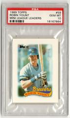 Robin Yount #59 Baseball Cards 1989 Topps Mini League Leaders Prices