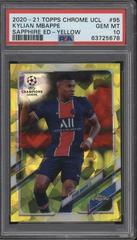 Kylian Mbappe [Yellow] Soccer Cards 2020 Topps Chrome UEFA Champions League Sapphire Prices