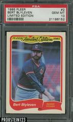 Bert Blyleven Baseball Cards 1985 Fleer Limited Edition Prices