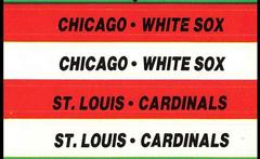 Chicago White Sox - St. Louis Cardinals Team Sticker Baseball Cards 1988 Fleer Team Stickers Prices