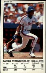 Darryl Strawberry #88 Baseball Cards 1991 Panini Stickers Prices