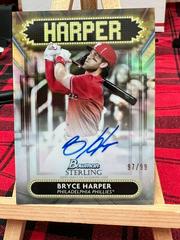 Bryce Harper [Black Atomic] #SSA-BH Baseball Cards 2022 Bowman Sterling Signage Autographs Prices