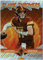 Carson Wentz [Silver Lazer] #FT-16 Football Cards 2022 Panini Phoenix Flame Throwers Prices