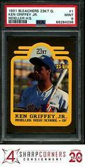 Ken Griffey Jr. [Moeller H. S.] #1 Baseball Cards 1991 Bleachers 23KT Gold Prices