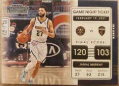 Jamal Murray Basketball Cards 2021 Panini Contenders Game Night Ticket Prices