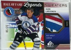 Igor Larionov [Patch] #HOF-IL Hockey Cards 2021 SP Game Used HOF Legends Sweaters Prices