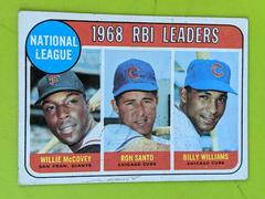 NL RBI Leaders [McCovey, Santo, Williams] #4 Baseball Cards 1969 Topps Prices