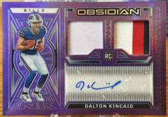 Dalton Kincaid [Purple Flood Electric Etch FOTL] #38 Football Cards 2023 Panini Obsidian Rookie Jersey Ink Prices
