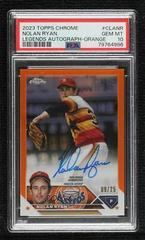 Nolan Ryan [Orange] #CLA-NR Baseball Cards 2023 Topps Chrome Legends Autograph Refractors Prices