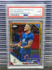 Kylian Mbappe [Gold Mini Diamond Refractor] Soccer Cards 2021 Topps Chrome UEFA Champions League Prices