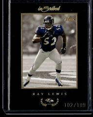 Ray Lewis [Black Border Gold] Football Cards 2004 Fleer Inscribed Prices
