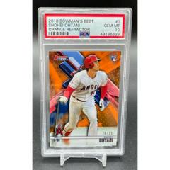Shohei Ohtani [Orange Refractor] #1 Baseball Cards 2018 Bowman's Best Prices