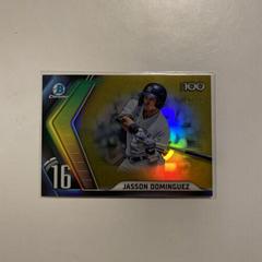 Jasson Dominguez [Gold] Baseball Cards 2022 Bowman Scouts' Top 100 Prices