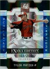 Tyler Matzek [Aspirations] Baseball Cards 2009 Donruss Elite Extra Edition Prices