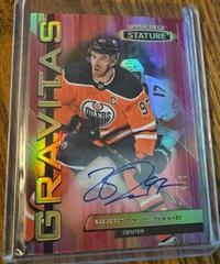 Connor McDavid [Autograph Red] #G-6 Hockey Cards 2021 Upper Deck Stature Gravitas Prices