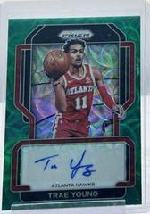Trae Young [Choice Green Prizm] #SG-TYG Basketball Cards 2021 Panini Prizm Signatures Prices