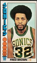 Fred Brown #15 Basketball Cards 1976 Topps Prices