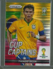 Thiago Silva [Yellow and Red Pulsar] Soccer Cards 2014 Panini Prizm World Cup Captains Prices