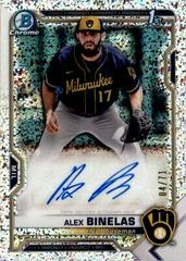 Alex Binelas [Sparkle Refractor] Baseball Cards 2021 Bowman Draft Pick Chrome Autographs Prices