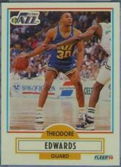 Theodore Edwards #185 Basketball Cards 1990 Fleer Prices