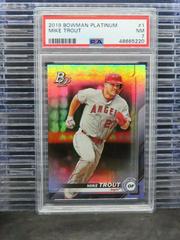 Mike Trout #1 Baseball Cards 2019 Bowman Platinum Prices