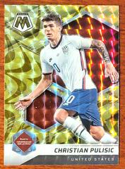 Christian Pulisic [Reactive Gold] #100 Soccer Cards 2021 Panini Mosaic Road to FIFA World Cup Prices
