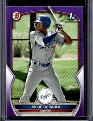 Josue De Paula [Purple] Baseball Cards 2023 Bowman Paper Prospects Prices