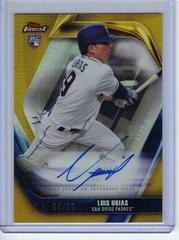 Luis Urias [Gold Refractor] #FFA-LU Baseball Cards 2019 Topps Finest Firsts Autographs Prices