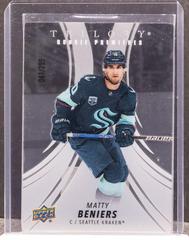 Matty Beniers #RP-BE Hockey Cards 2022 Upper Deck Trilogy Rookie Premier Prices