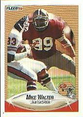 michael walter #16 Football Cards 1990 Fleer Prices