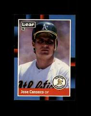 Jose Canseco #138 Baseball Cards 1988 Leaf Prices