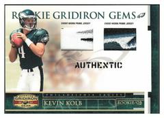 Kevin Kolb [Rookie Jersey] Football Cards 2007 Panini Donruss Gridiron Gear Prices