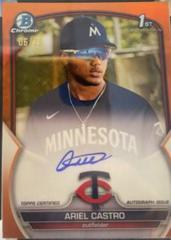 Ariel Castro [Orange] #CPA-AC Baseball Cards 2023 Bowman Chrome Prospect Autographs Prices